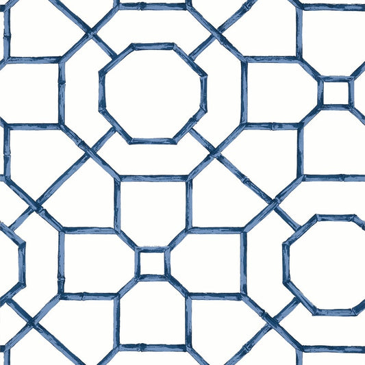 T13673 Thibaut Navy Wallpaper