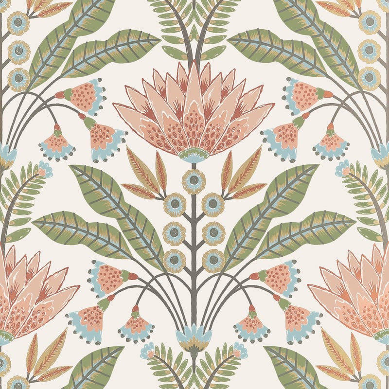 T14609 Thibaut Apricot Wallpaper