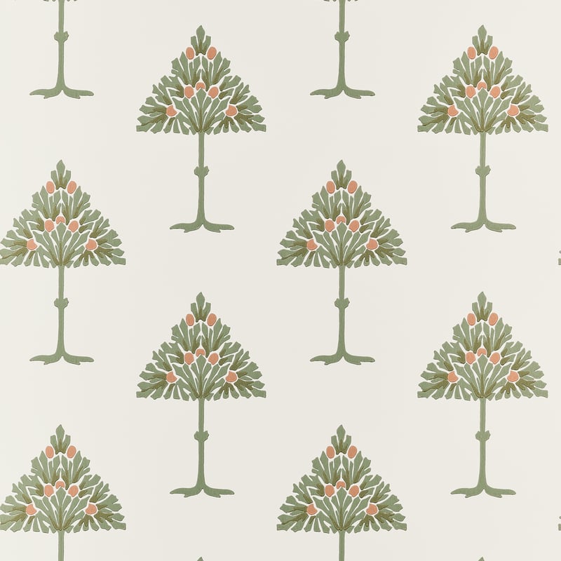T14614 Thibaut Sage and Apricot Wallpaper