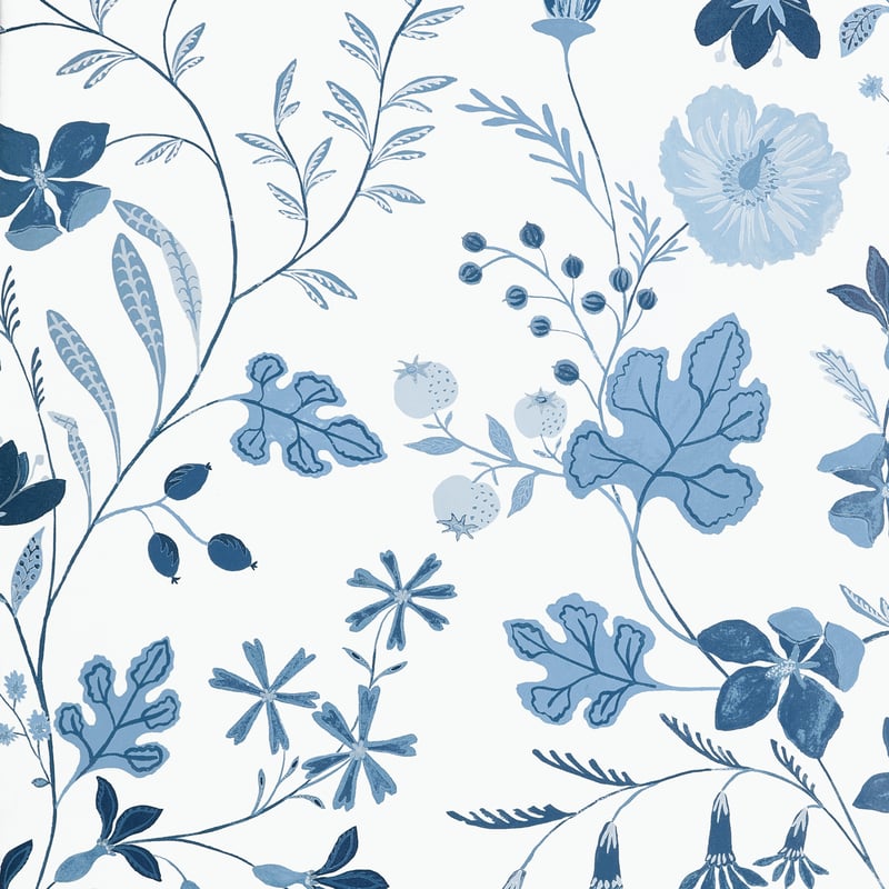 T14626 Thibaut Blue and White Wallpaper