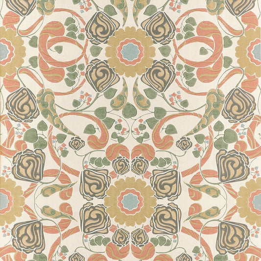 T14646 Thibaut Apricot and Sage Wallpaper
