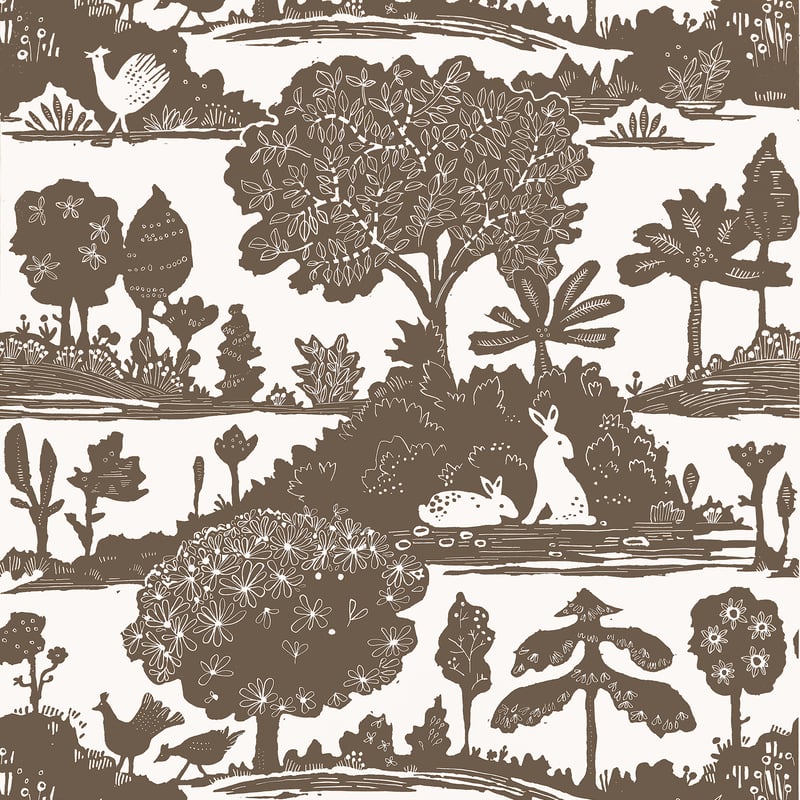 T14653 Thibaut Brown Wallpaper
