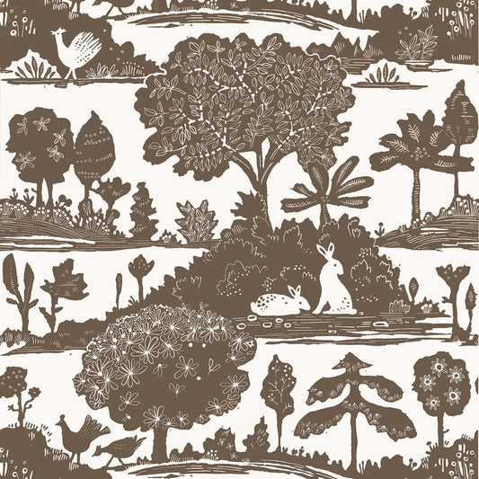 T14653 Thibaut Brown Wallpaper