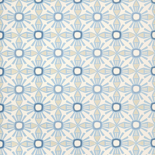 T15830 Thibaut Blue and Beige Wallpaper