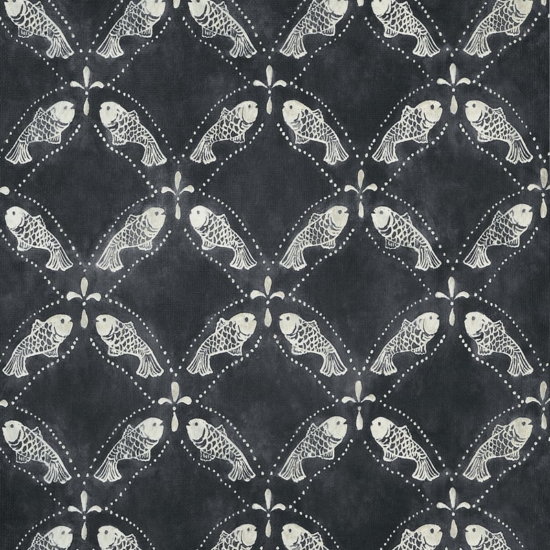 T15833 Thibaut Black Wallpaper