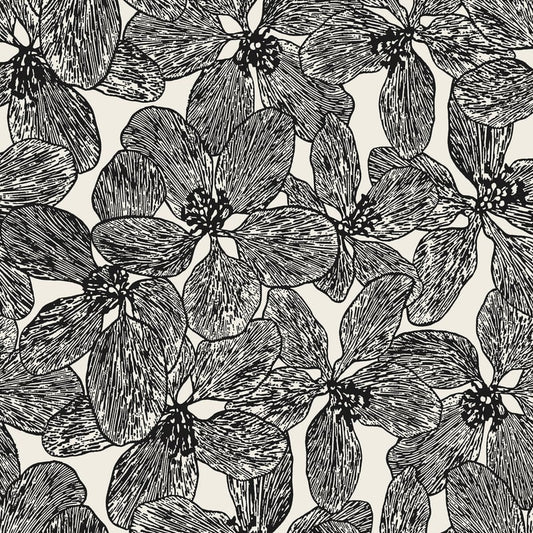 T15848 Thibaut Black and White Wallpaper