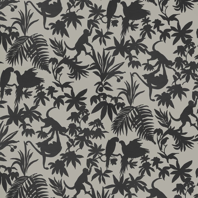 T15861 Thibaut Black and Tan Wallpaper