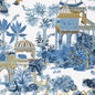 T20821 Thibaut Blue and White Wallpaper