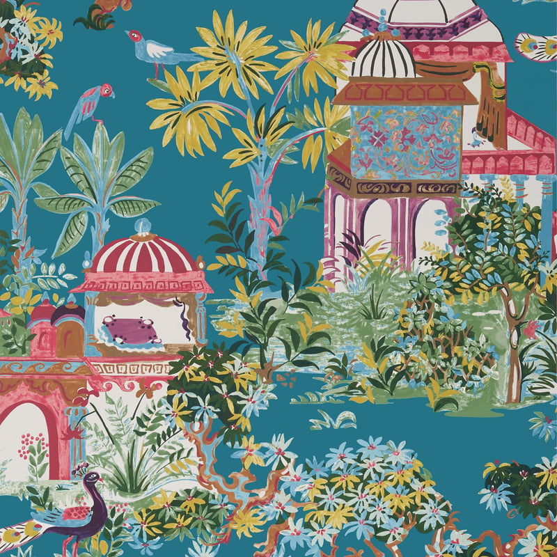 T20822 Thibaut Teal Wallpaper