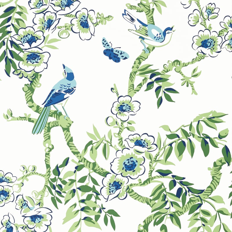 T20842 Thibaut Blue and Green Wallpaper