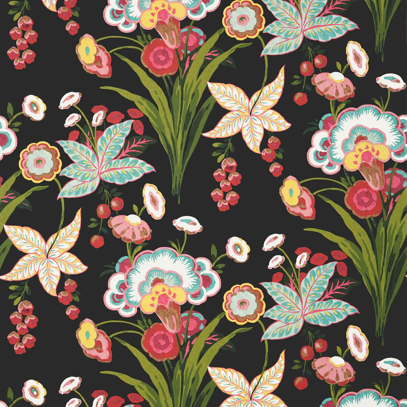 T20853 Thibaut Black Wallpaper