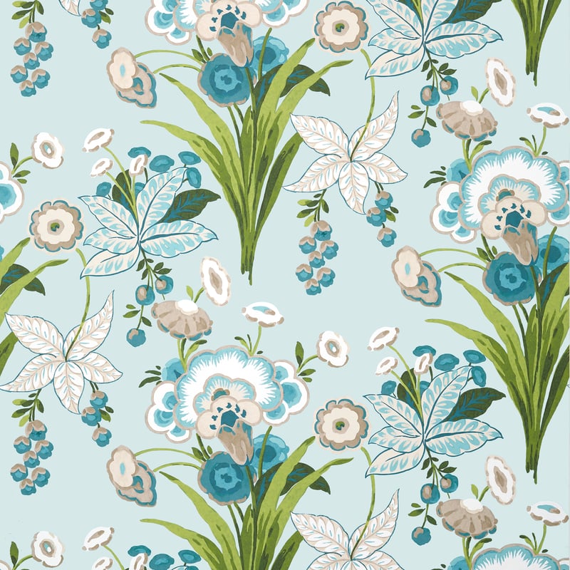 T20855 Thibaut Spa Blue Wallpaper