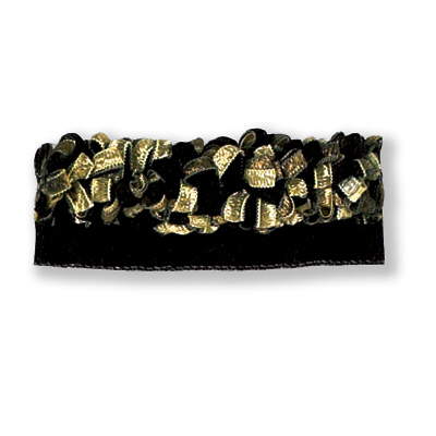 T30213-814 RIBBON ROUCHE ONYX KRAVET COUTURE TRIM