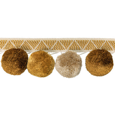 T30804-4 PHUKET POMS OCHRE KRAVET COUTURE TRIM