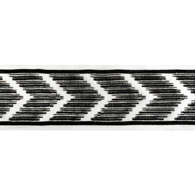 T30828-81 CHEVRON VELVET TAPE NOIR KRAVET COUTURE TRIM