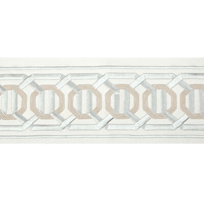 T30841-11 OCTAGON WIDE TAPE SILVER KRAVET COUTURE TRIM