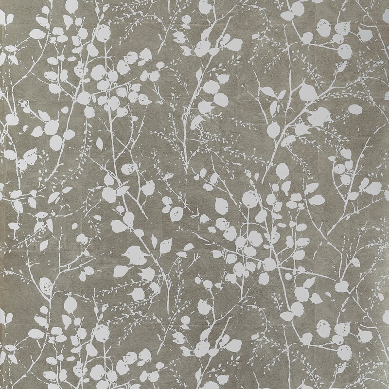 T34094 Thibaut Pewter and White Wallpaper
