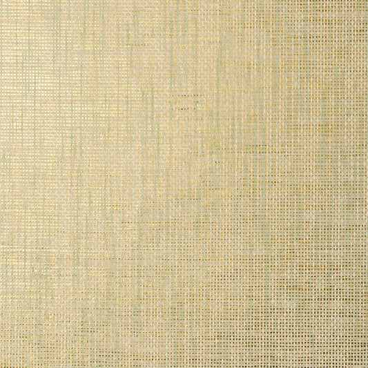 T41146 Thibaut Aqua on Metallic Gold Wallpaper