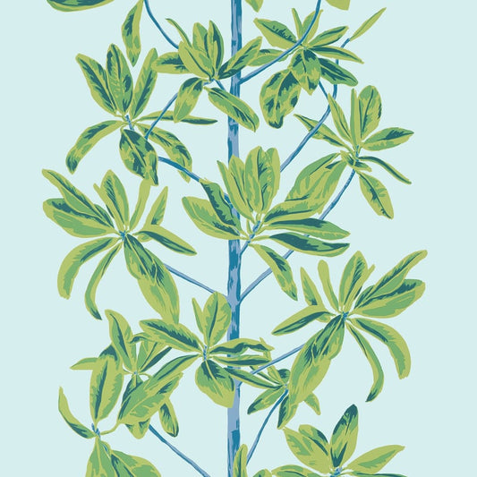 T45033 Thibaut Turquoise Wallpaper