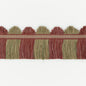 T6025-410 PERANDOR FAN TOP CUT FRINGE PINK/GREEN G P & J BAKER TRIM