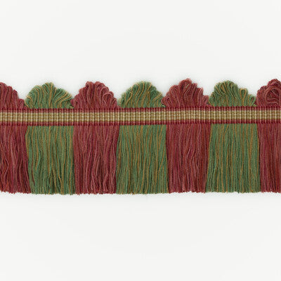 T6025-435 PERANDOR FAN TOP CUT FRINGE ROSE/GREEN G P & J BAKER TRIM