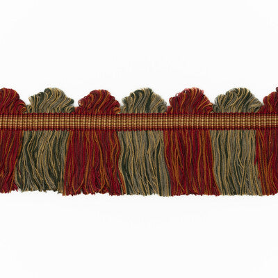T6025-470 PERANDOR FAN TOP CUT FRINGE RED/GOLD/GREEN G P & J BAKER TRIM
