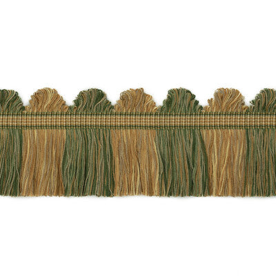 T6025-730 PERANDOR FAN TOP CUT FRINGE GREEN/GOLD G P & J BAKER TRIM