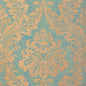 T6870 Thibaut Metallic Gold on Blue Wallpaper