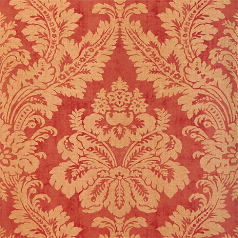 T6872 Thibaut Metallic Gold on Red Wallpaper