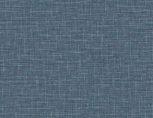 TG60136 DuPont Tedlar Textures Wallpaper Grasmere Weave Faded Cobalt