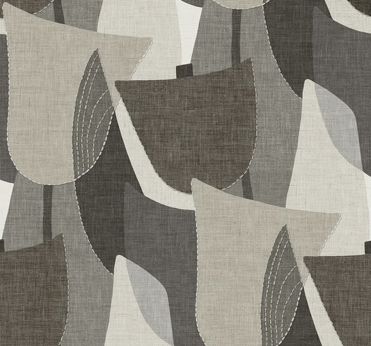 TH90000 Seabrook Designs Fibers and Threads Wallpaper Mosley Tulips Pebble