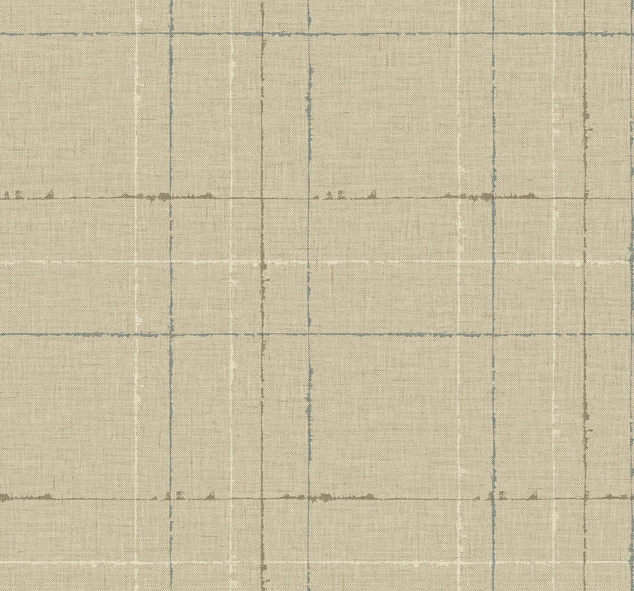 TH90105 Seabrook Designs Fibers and Threads Wallpaper Gorton Plaid Hazel