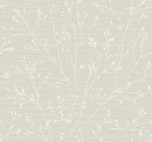 TH90300 Seabrook Designs Fibers and Threads Wallpaper Withington Branch Lace