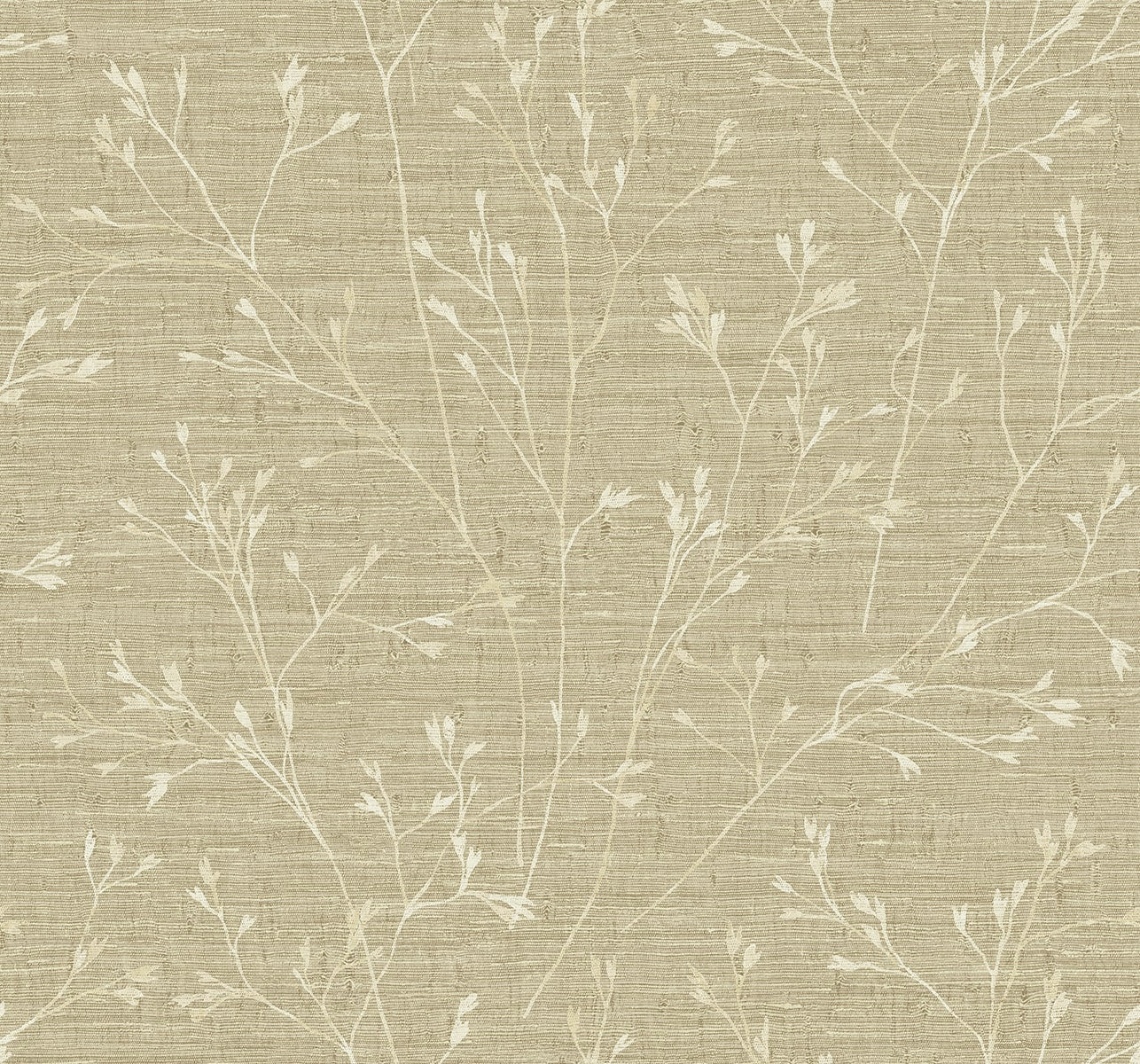TH90305 Seabrook Designs Fibers and Threads Wallpaper Withington Branch Sugar