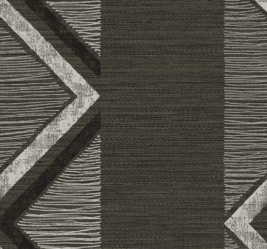 TH91500 Seabrook Designs Fibers and Threads Wallpaper Beswick Chevron Shadow