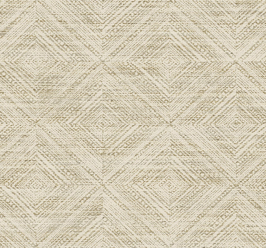 TH91606 Seabrook Designs Fibers and Threads Wallpaper Leigh Diamond Cappuccino