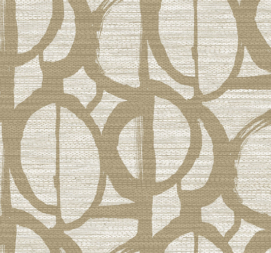 TH91705 Seabrook Designs Fibers and Threads Wallpaper Pendelton Oro