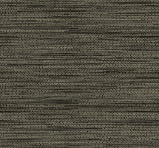 TH91810 Seabrook Designs Fibers and Threads Wallpaper Hollinwood Weave Coffee