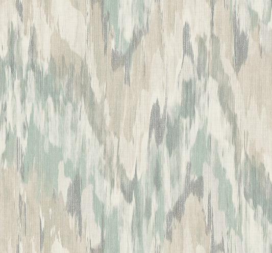 TH92414 Seabrook Designs Fibers and Threads Wallpaper Bowdon Watercolor Stringcloth Clover