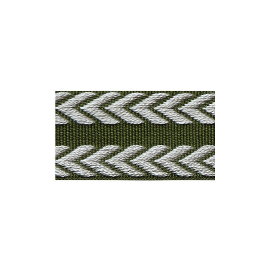 TL10182-316 CHEVRON BRAID OLIVE GREEN & FLAX LEE JOFA TRIM