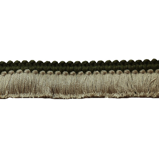 TL10184-316 CUT RUCHE TWO GREEN & FLAX LEE JOFA TRIM