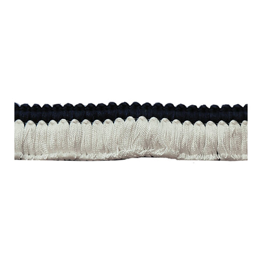 TL10184-501 CUT RUCHE TWO NAVY & WHTIE LEE JOFA TRIM