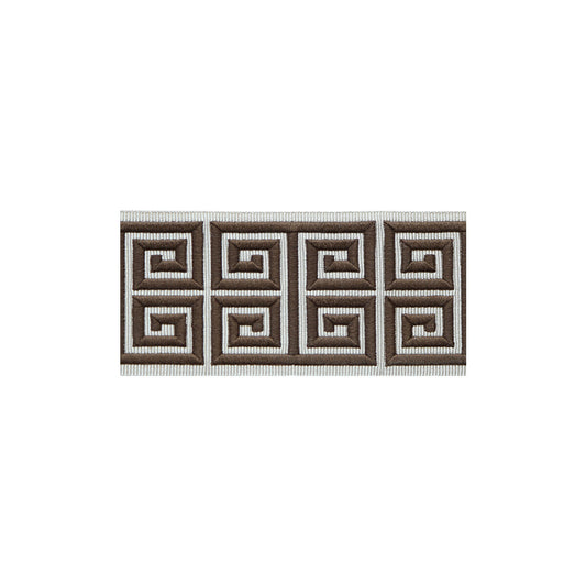 TL10185-616 GREEK EMB BORDER BROWN LEE JOFA TRIM