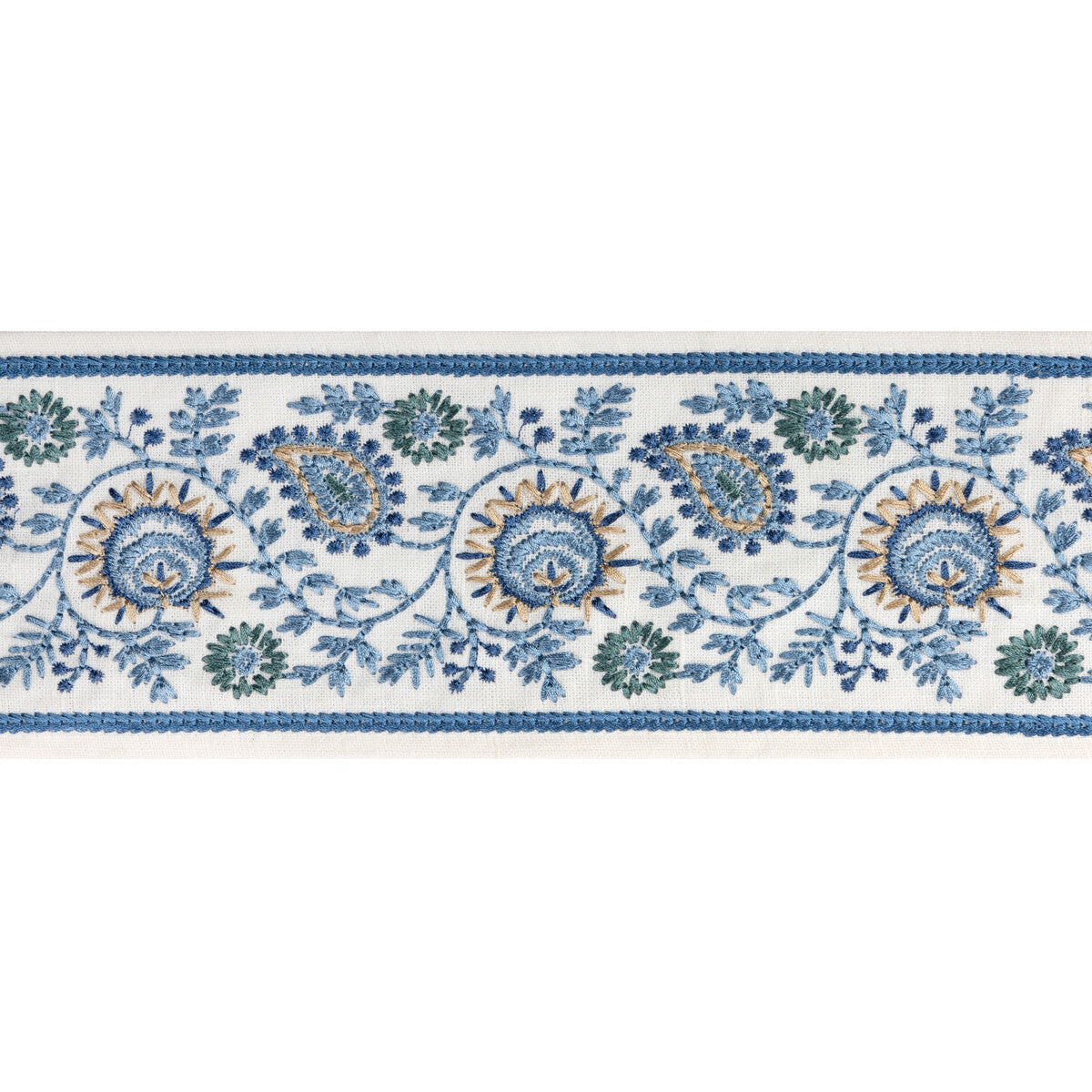 TL10193-516 BREMHILL EMB TAPE BLUE LEE JOFA Fabric
