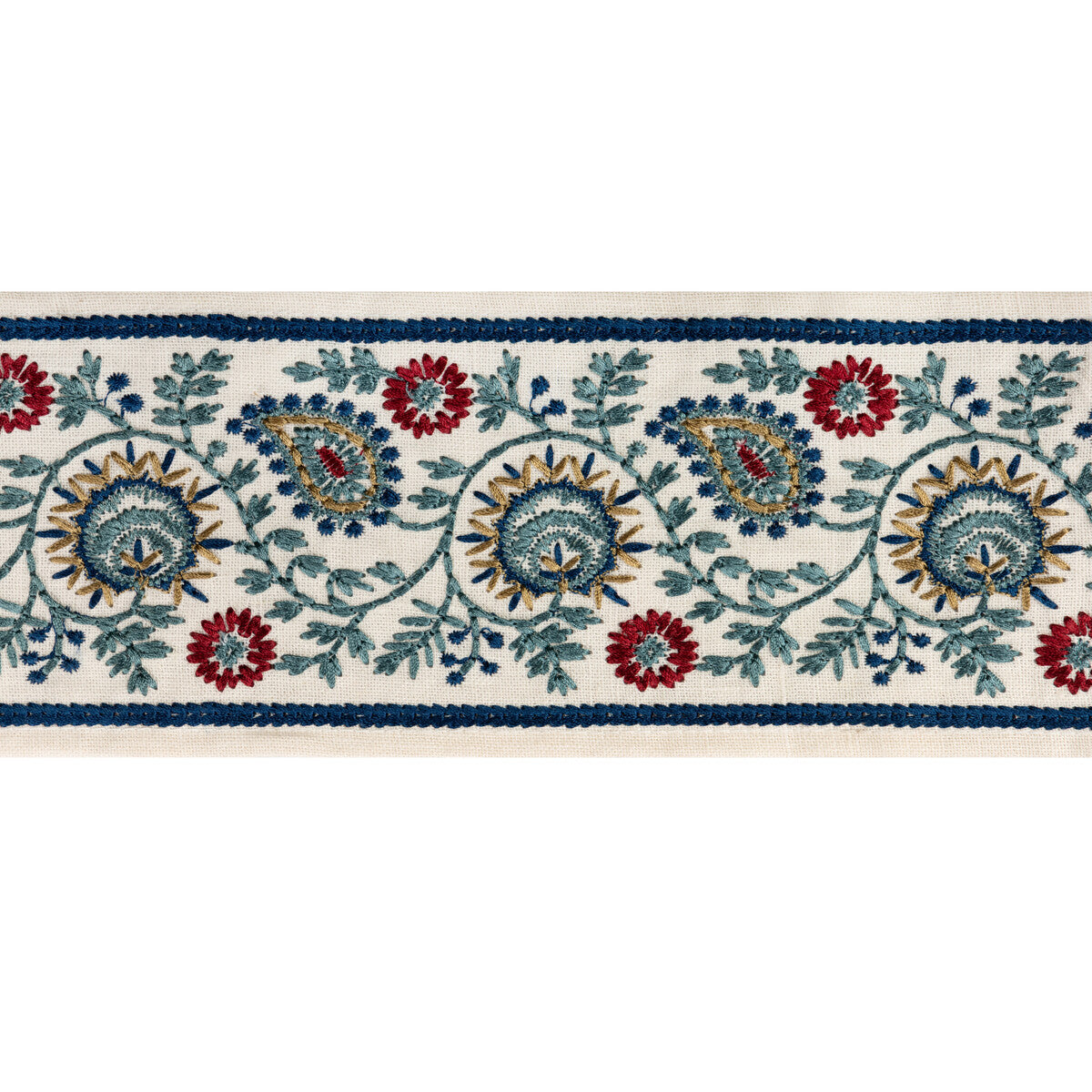 TL10193-535 BREMHILL EMB TAPE NAVY LEE JOFA Fabric