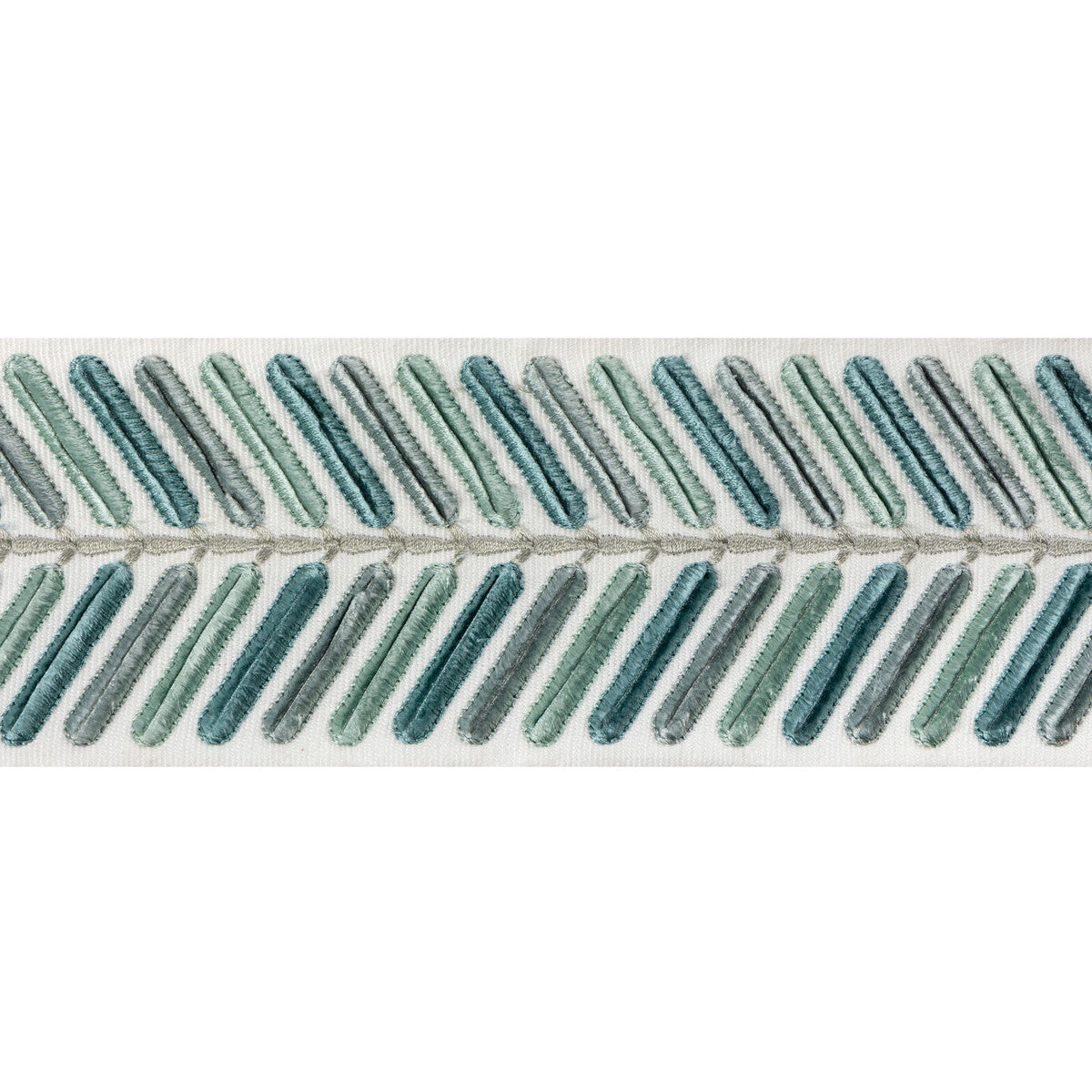 TL10194-1313 WINGFIELD EMB TAPE TEAL LEE JOFA Fabric