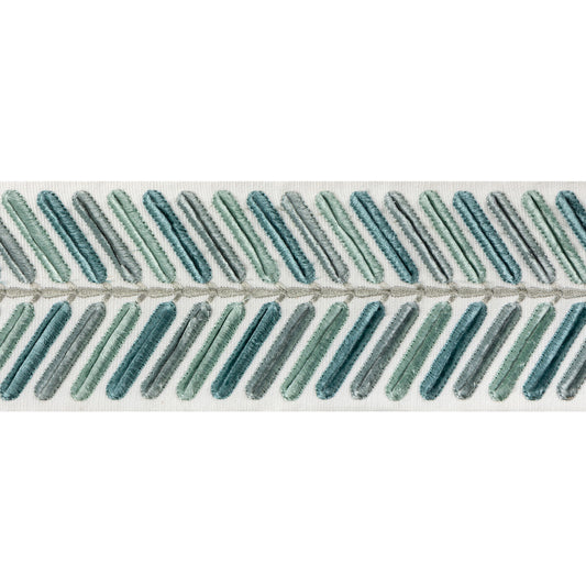 TL10194-1313 WINGFIELD EMB TAPE TEAL LEE JOFA Fabric