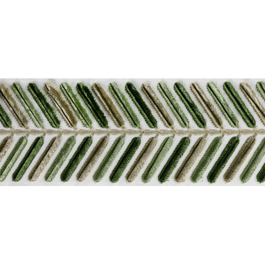 TL10194-330 WINGFIELD EMB TAPE GREEN LEE JOFA Fabric