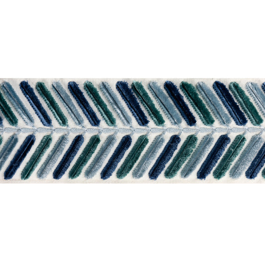 TL10194-535 WINGFIELD EMB TAPE BLUE LEE JOFA Fabric