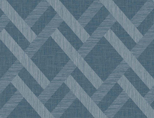 TS80802 Seabrook Designs Even More Textures Wallpaper Linen Trellis Nautica